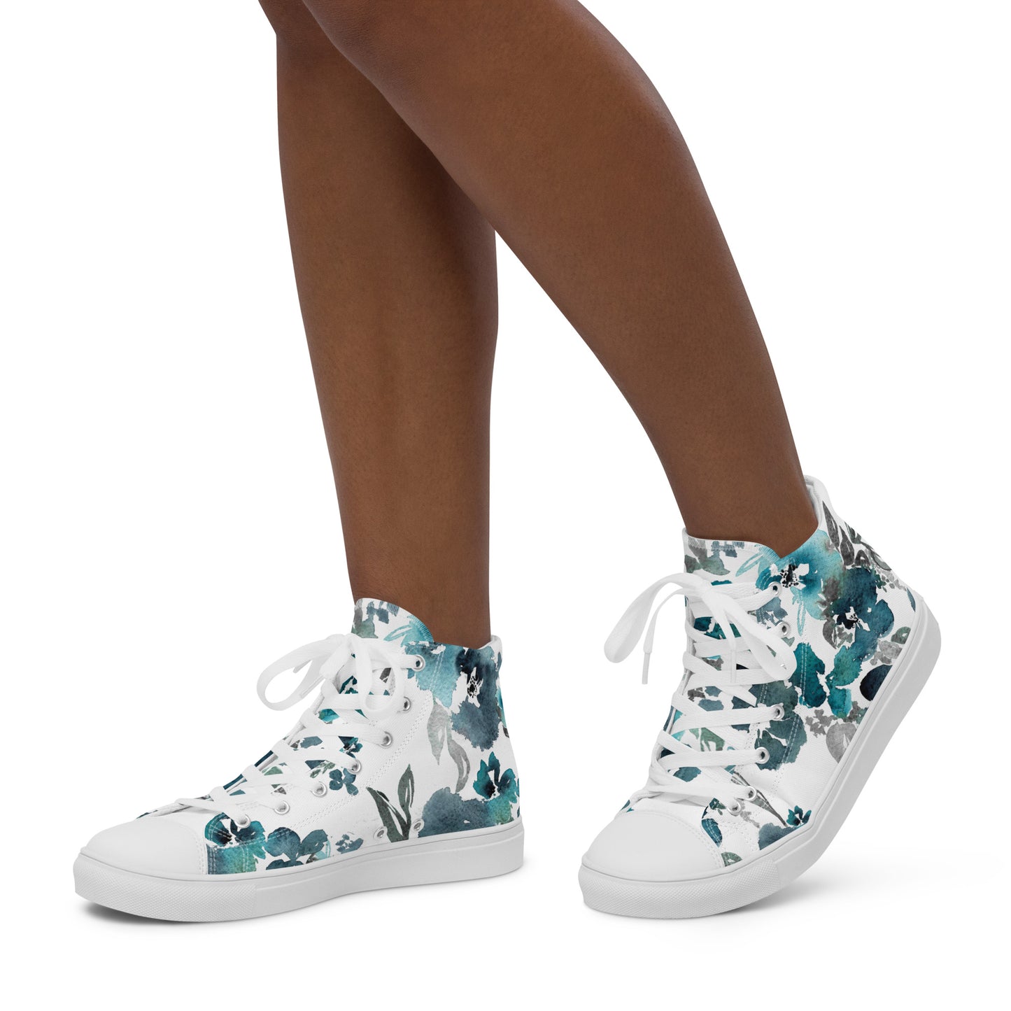 High-Top Abstract Canvas Sneakers