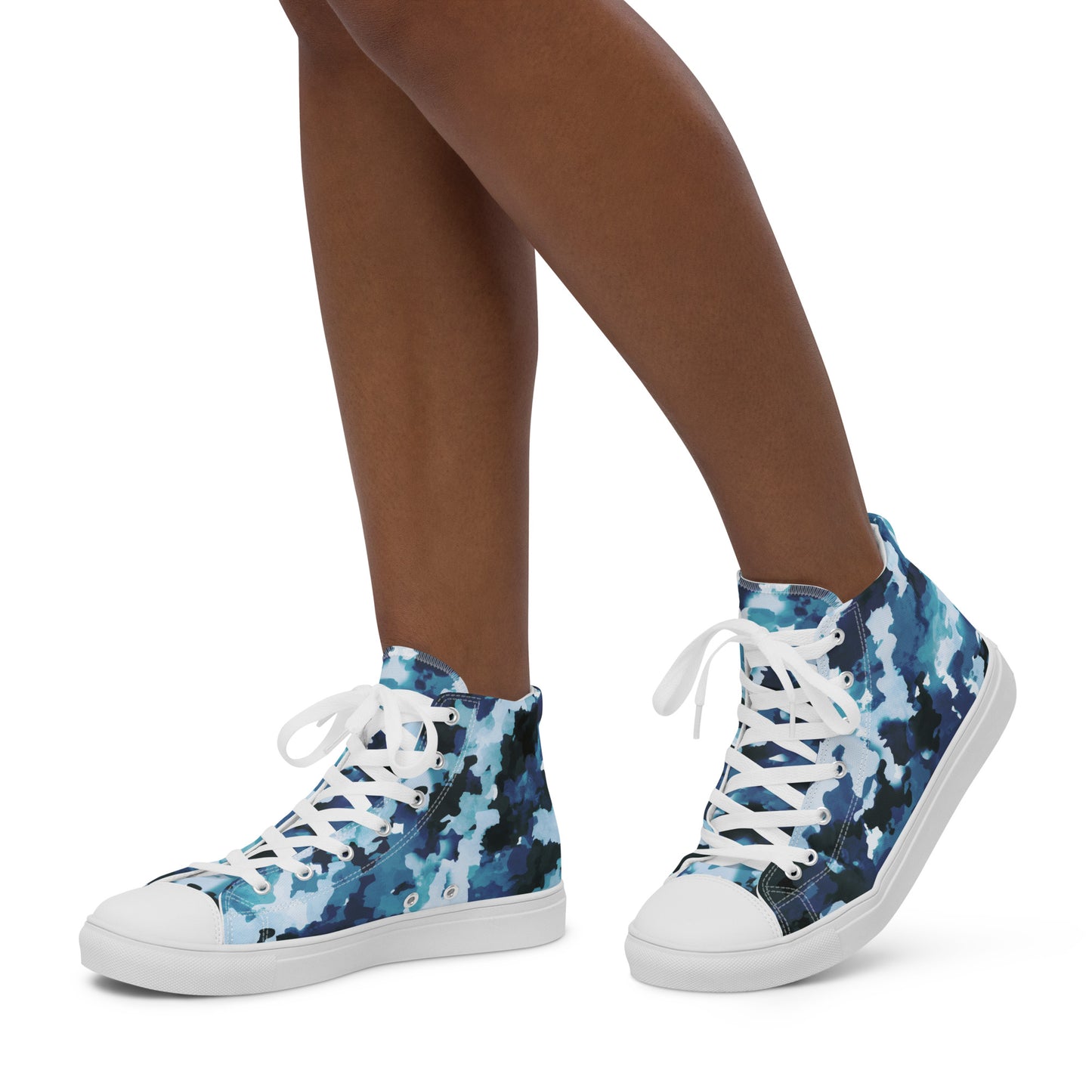 High-Top Abstract Canvas Sneakers