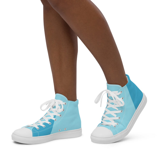 High-Top Two-Tone Canvas Sneakers