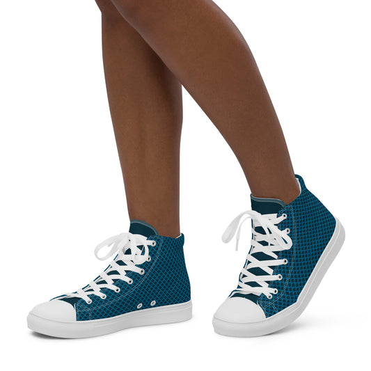 High-Top Patterned Canvas Sneakers