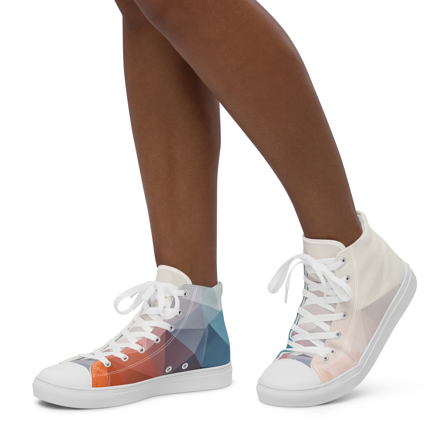 High-Top Abstract Canvas Sneakers