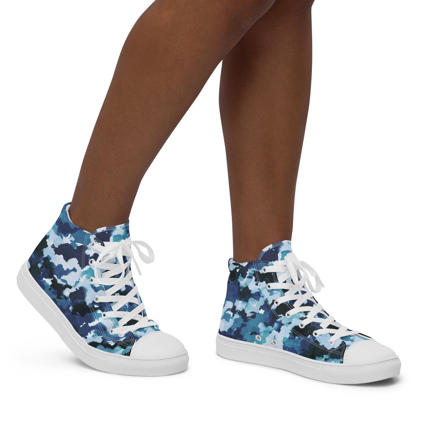 High-Top Abstract Canvas Sneakers