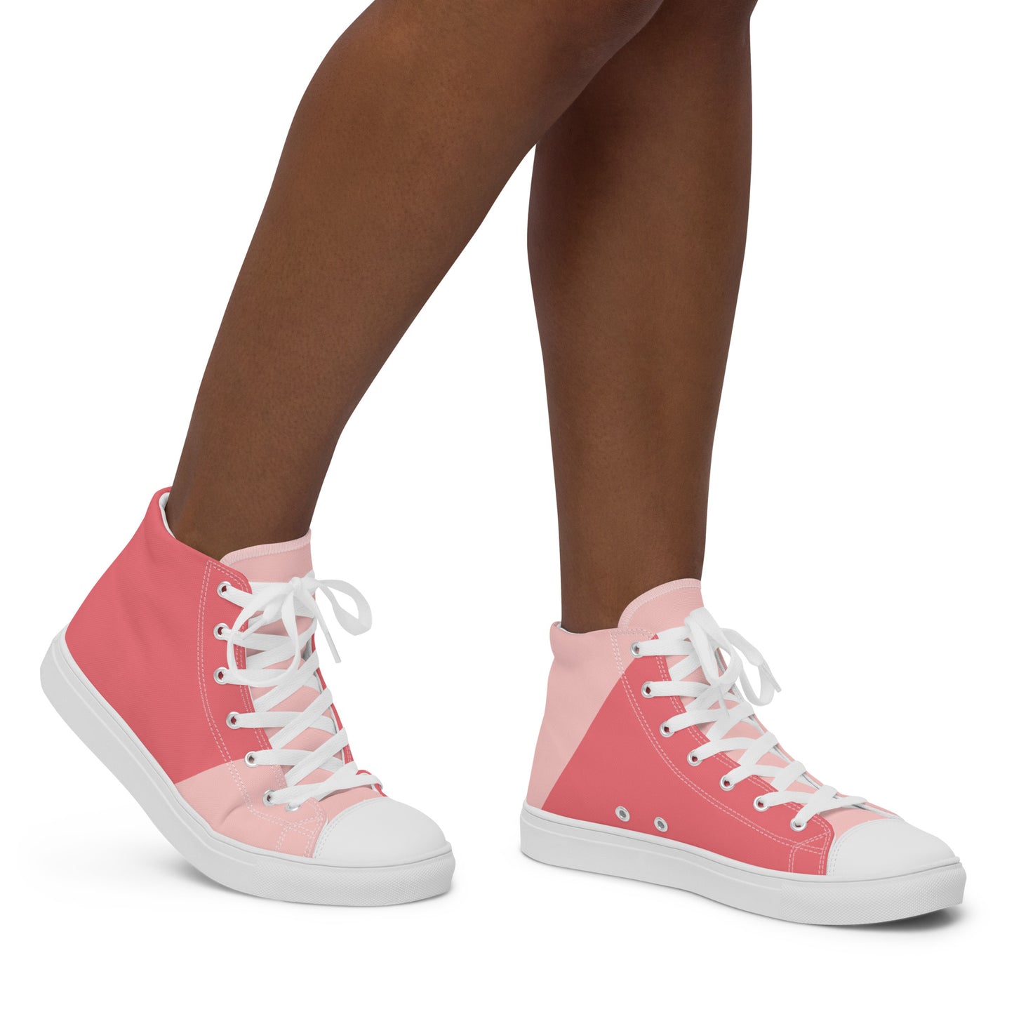 High-Top Two-Tone Canvas Sneakers