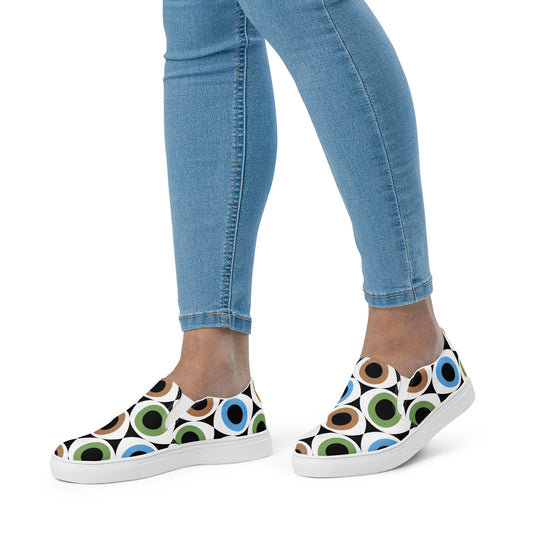 Patterned Slip-On Canvas Shoes