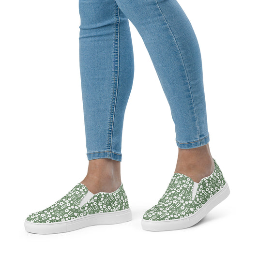 Patterned Slip-On Canvas Shoes