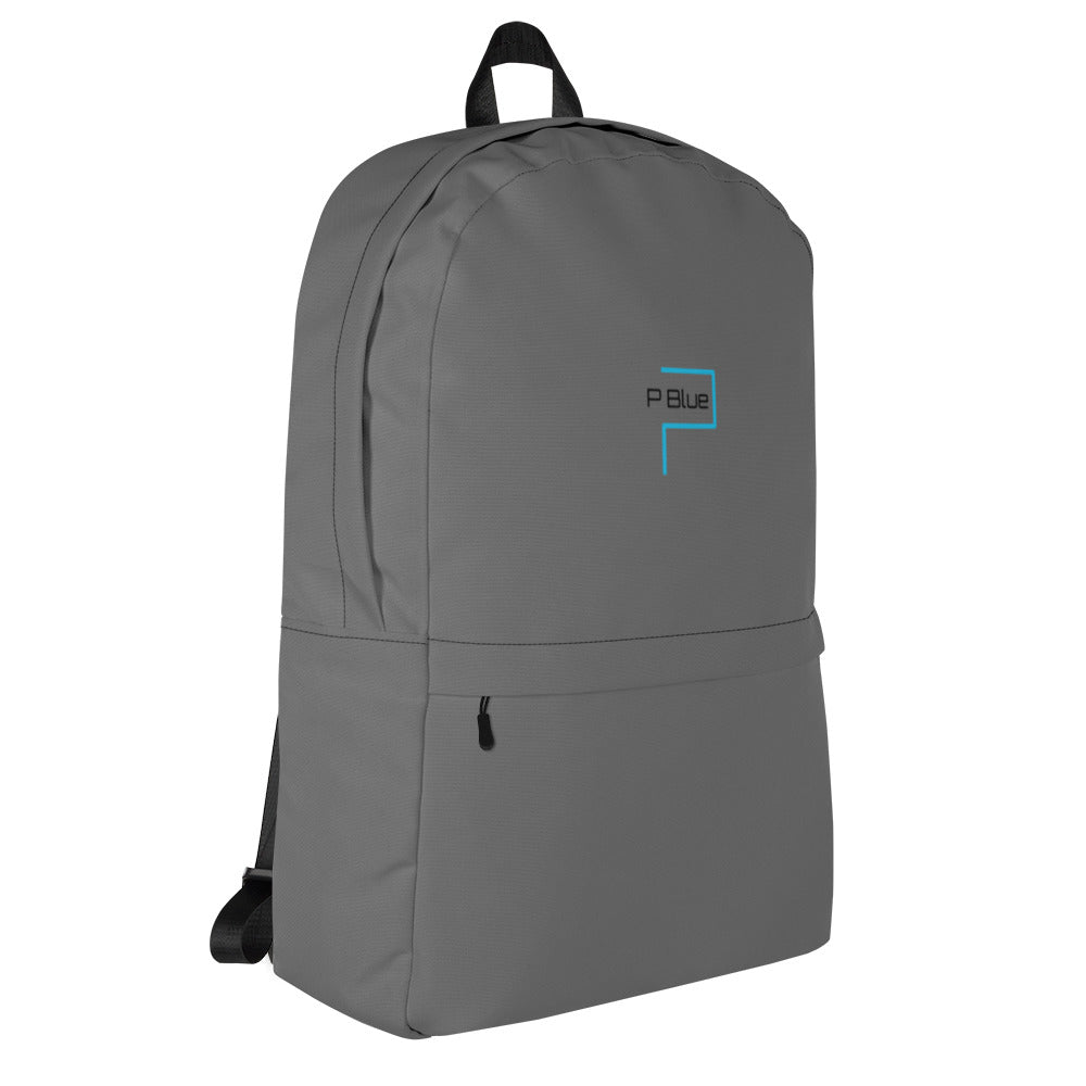 P Blue Grey Water-Resistant Multi Purpose Backpack