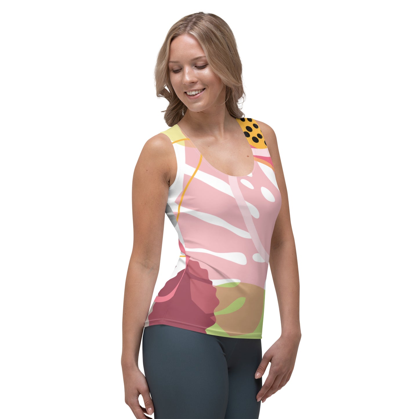 Smooth and Stretchy Tank Top for a Causal Day or Active Training