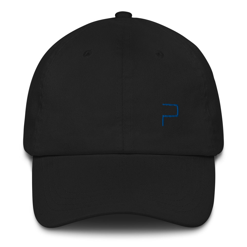 Dad Hat with P Blue Embroidery