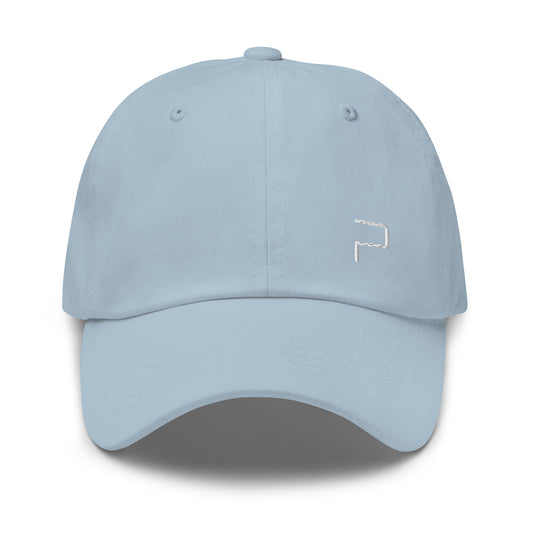 Dad Hat with P Blue Embroidery