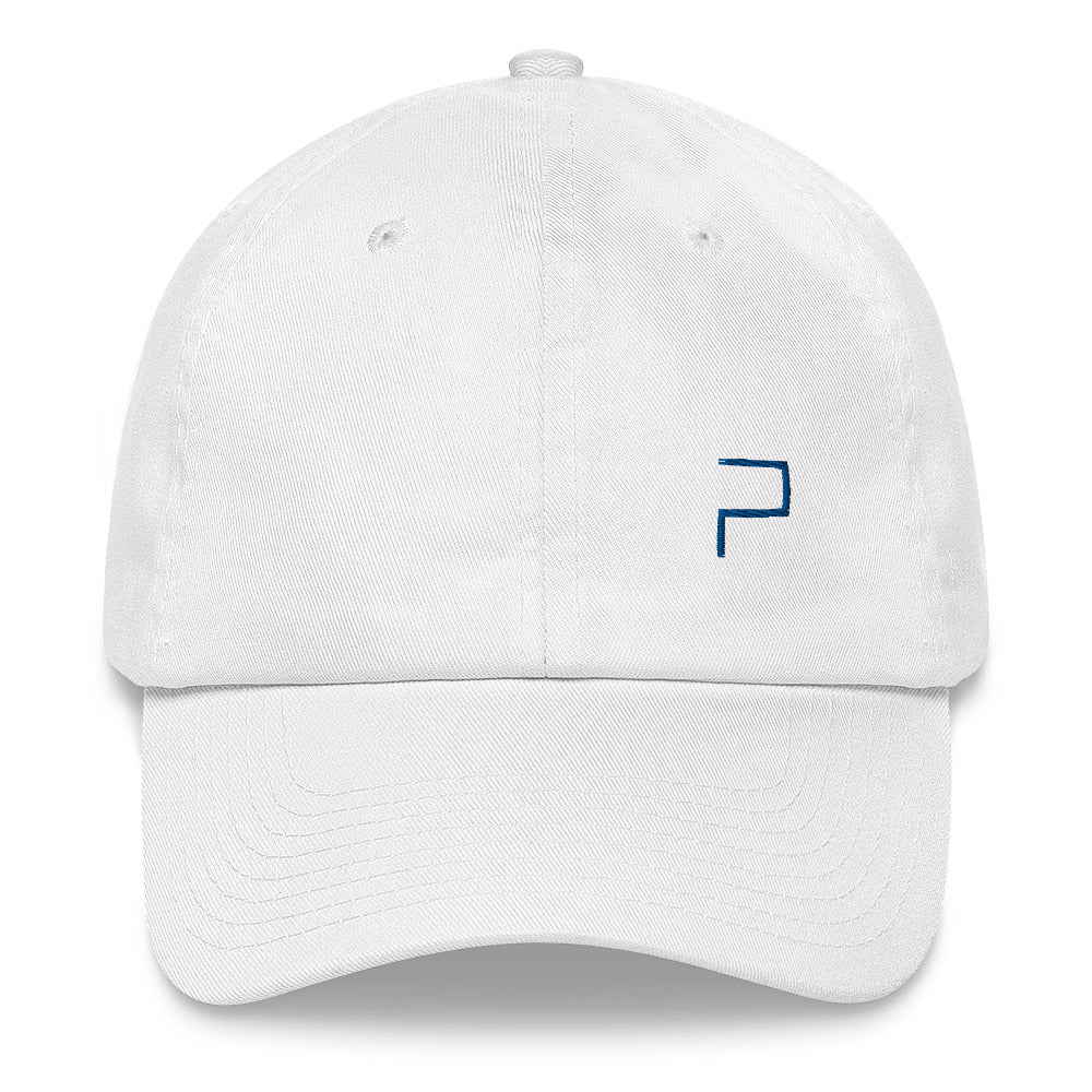 Dad Hat with P Blue Embroidery