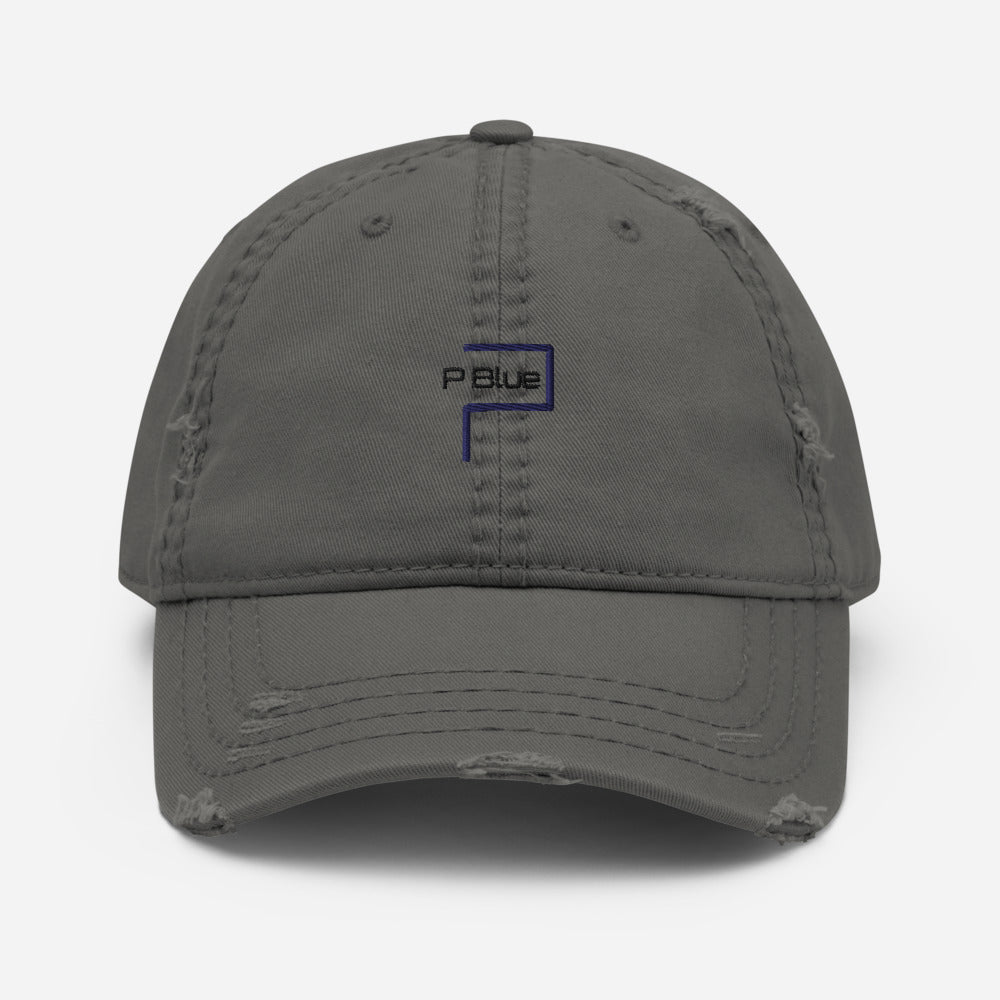 Fashionable Dad Hat with P Blue Embroidery