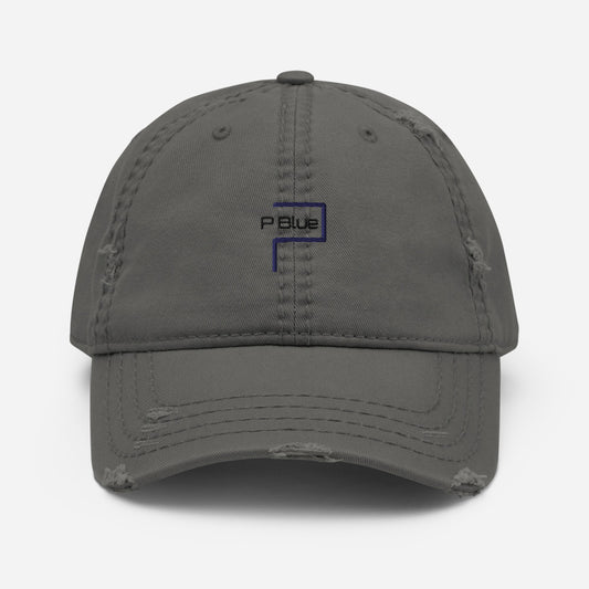 Fashionable Dad Hat with P Blue Embroidery