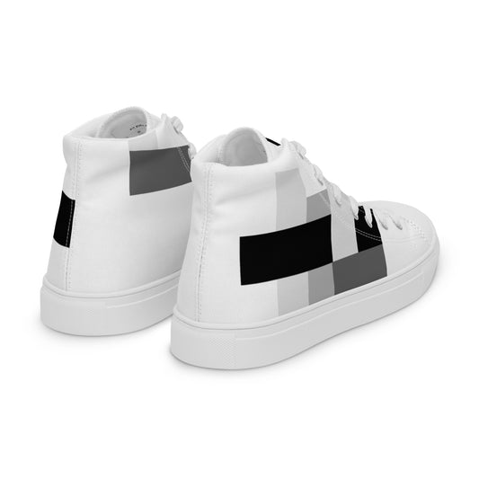 Men High-Top Abstract Canvas Sneakers