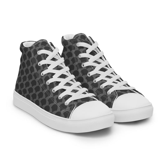 High-Top Geometric Canvas Sneakers