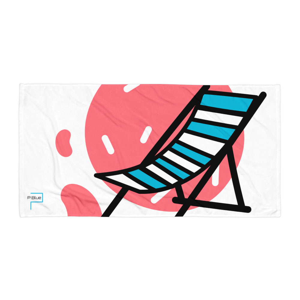 Cozy Cotton Beach Towel with Sun Bed Print