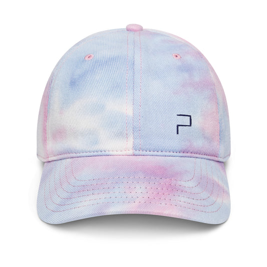 Tie Dye Hat with P Blue Embroidery