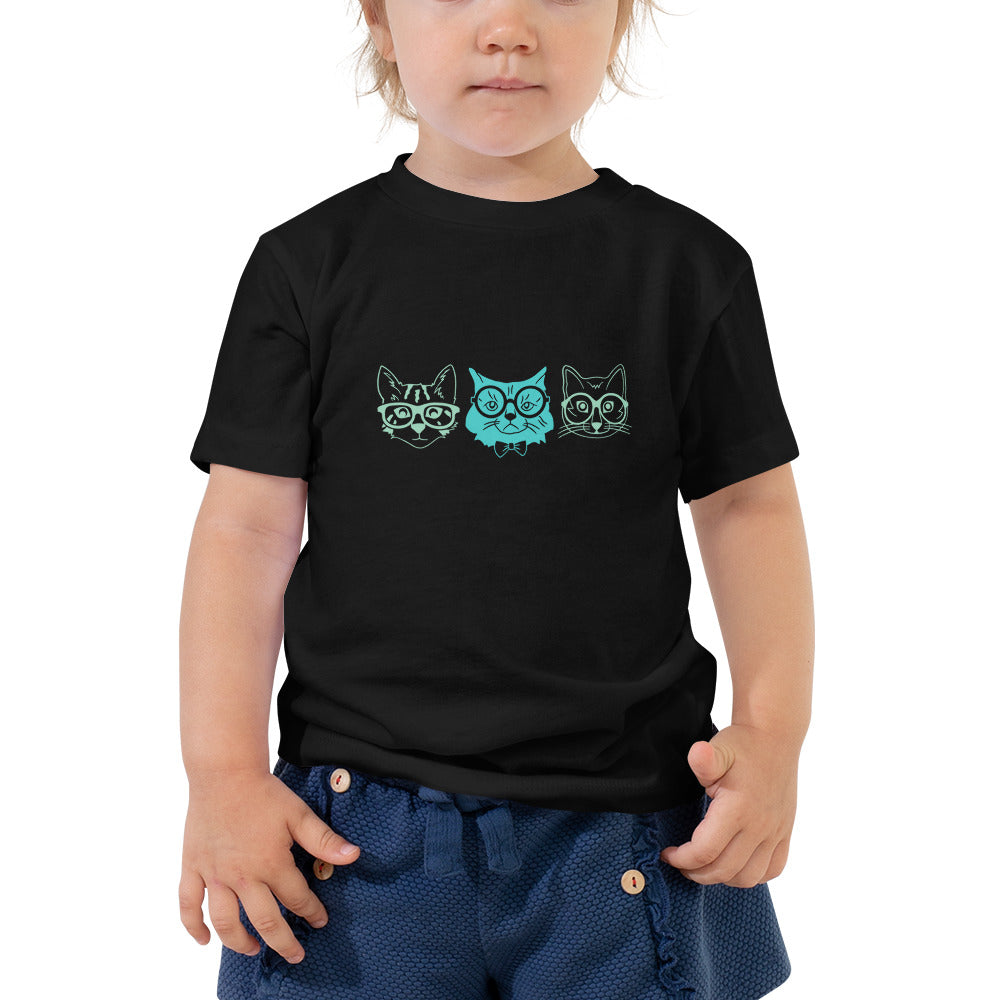 Black White Cat Faces Unisex Short Sleeve Tee