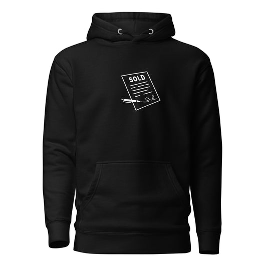 Premium Cotton Hoodie with Sold Sign Print