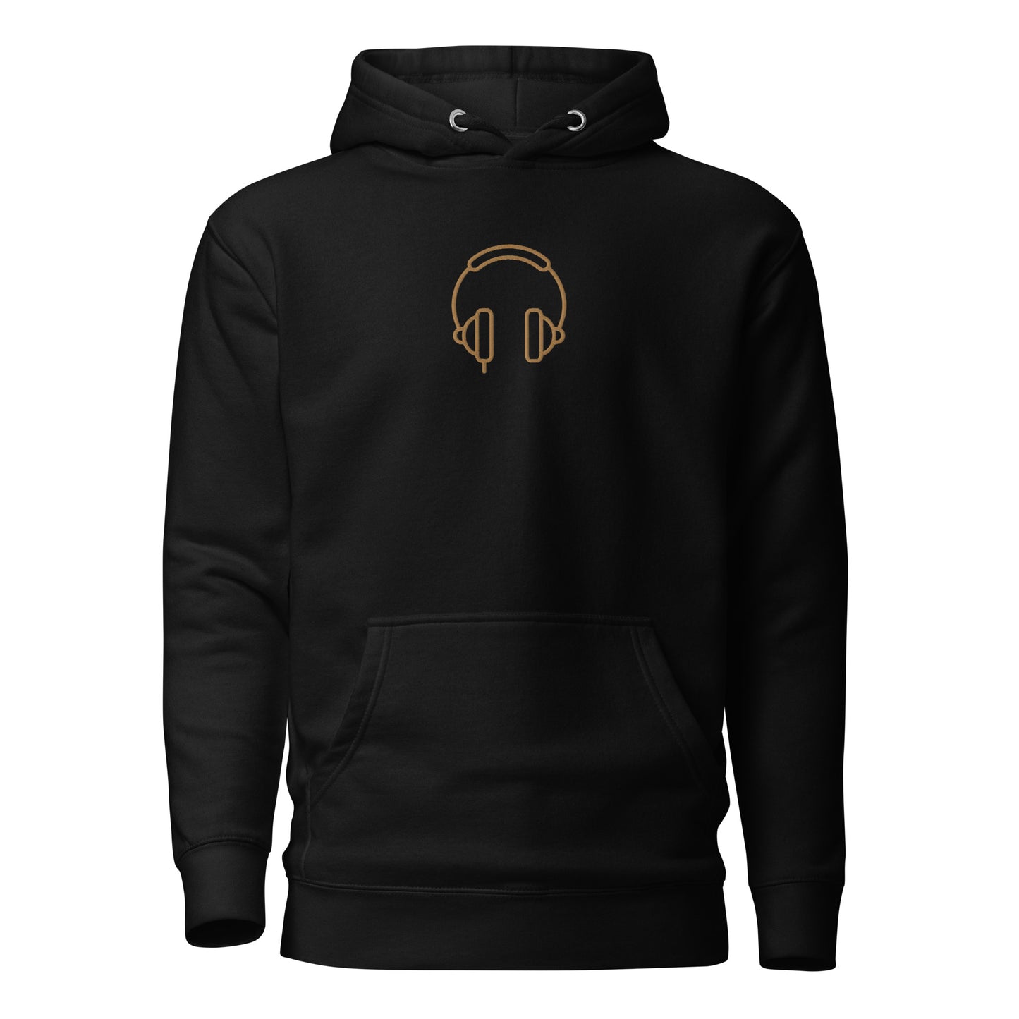 Premium Cotton Hoodie with Headphones Embroidery