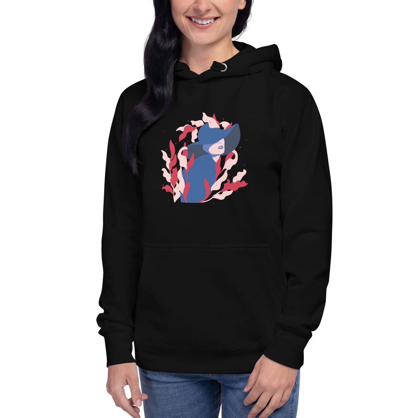 Premium Cotton Hoodie with Surrounded by Nature Print