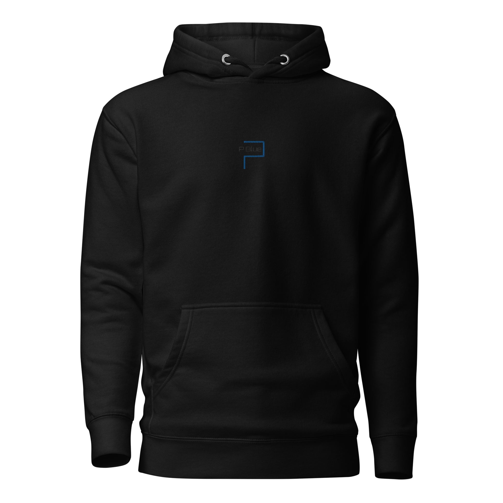 Premium Cotton Hoodie with P Blue Logo Embroidery