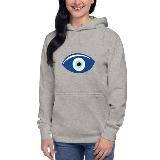 Premium Cotton Hoodie with Vaskania Evil Eye Print