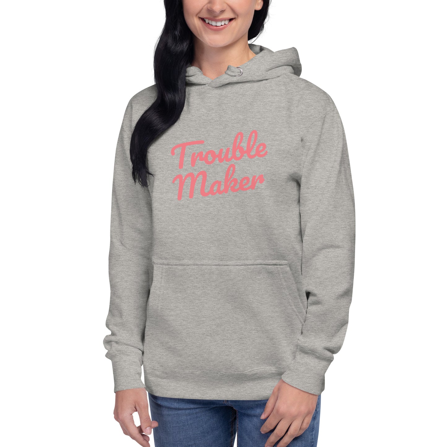 Premium Cotton Hoodie with Trouble Maker Print