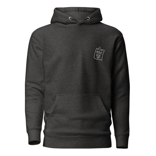 Premium Cotton Hoodie with Rent Due Print