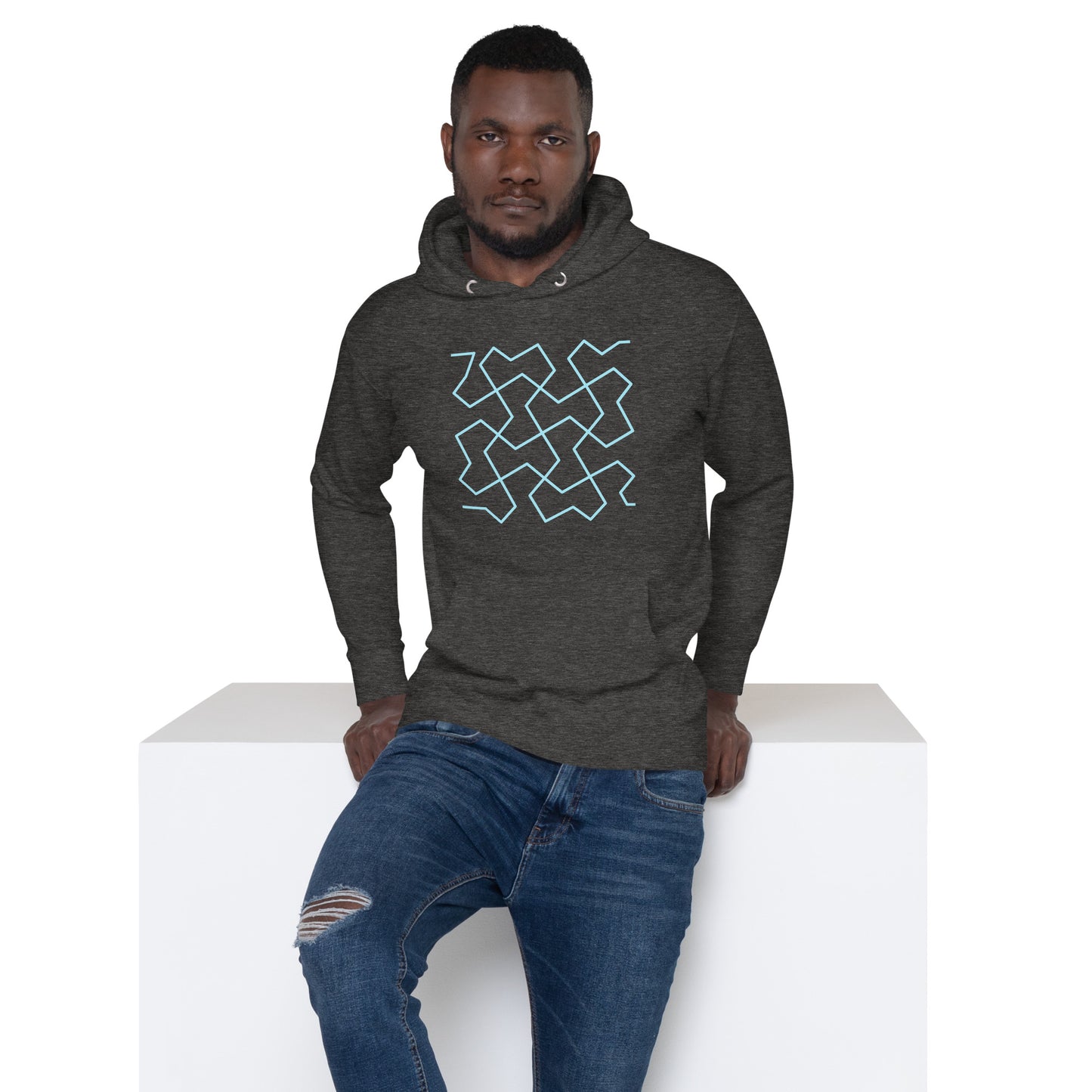 Premium Cotton Hoodie with Geometric Print