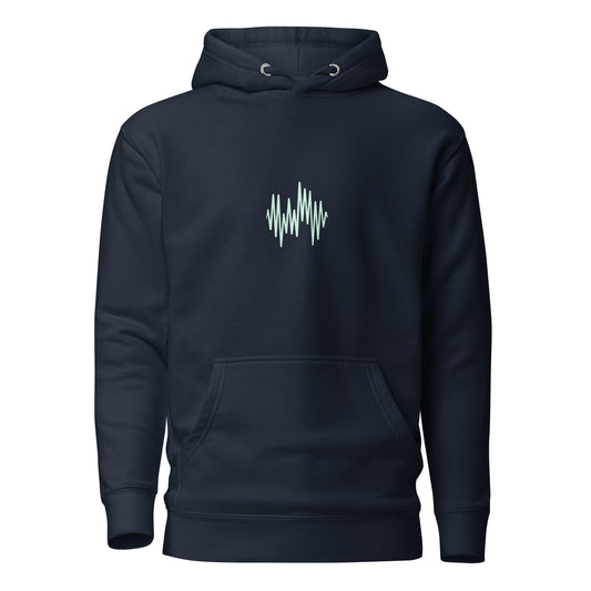 Premium Cotton Hoodie with Wavelength Print