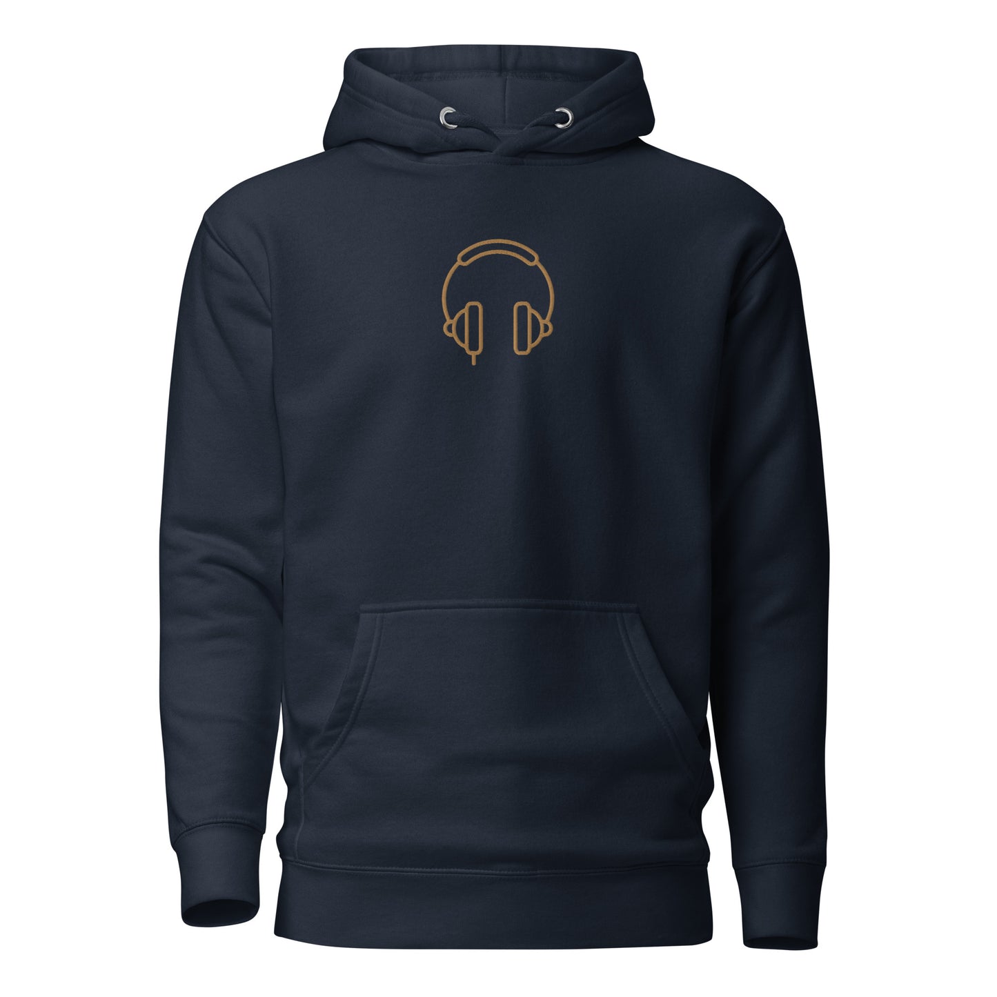 Premium Cotton Hoodie with Headphones Embroidery