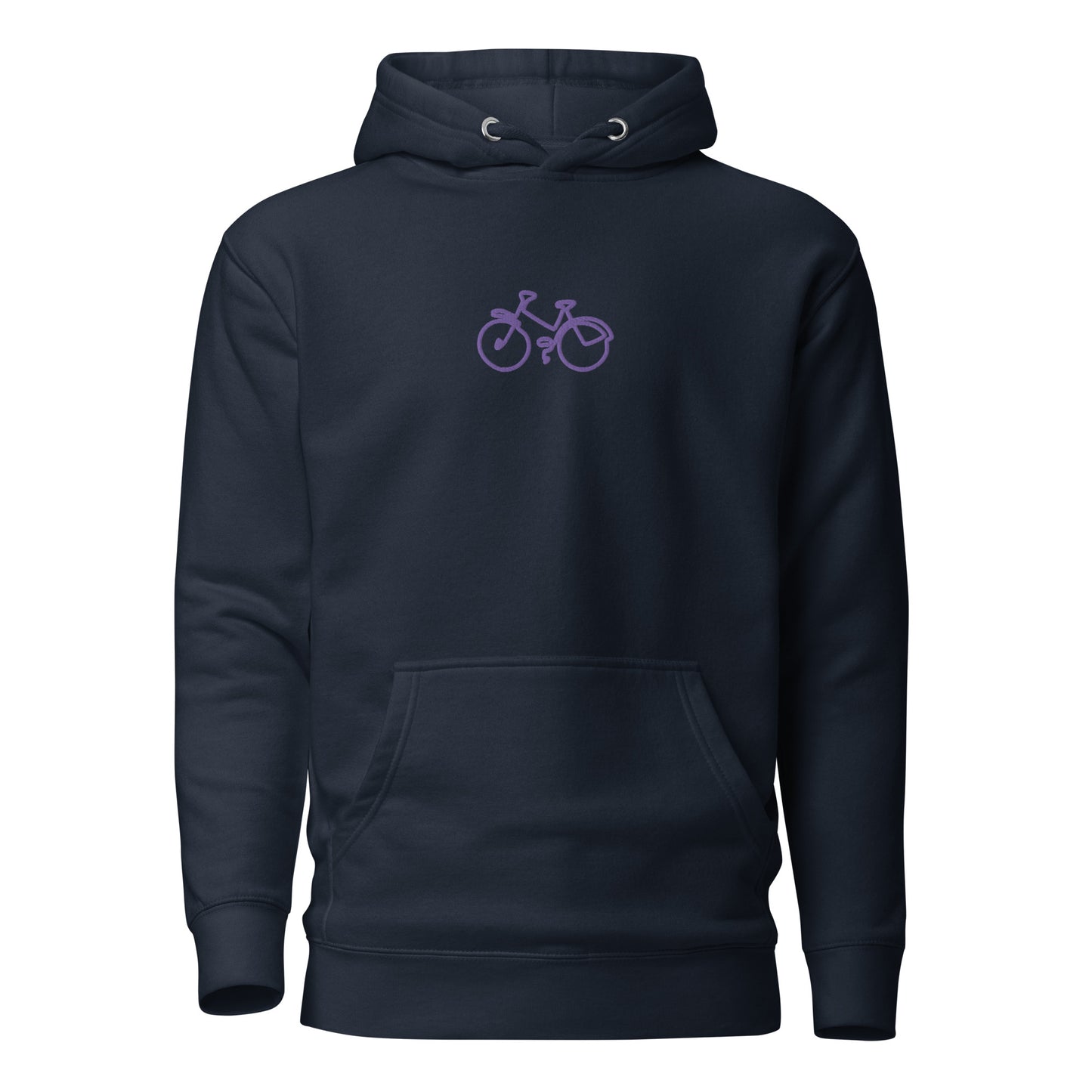 Premium Cotton Hoodie with Bicycle Embroidery