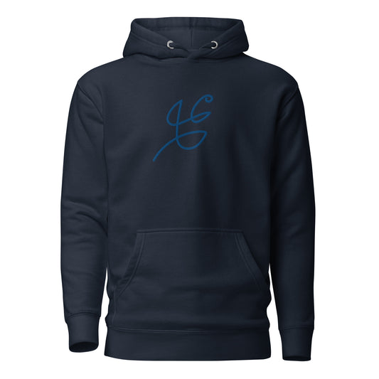 Premium Cotton Hoodie with Abstract Line Embroidery