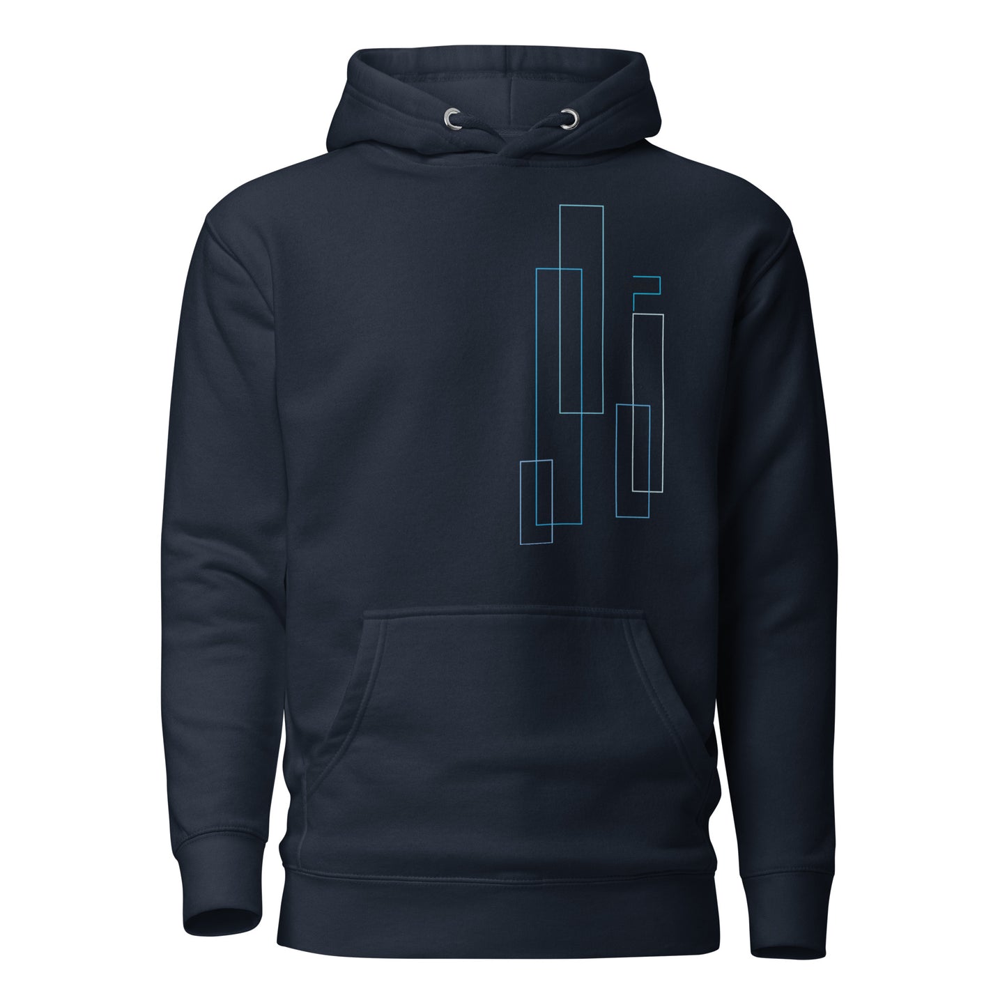 Premium Cotton Hoodie with Rectangles Print