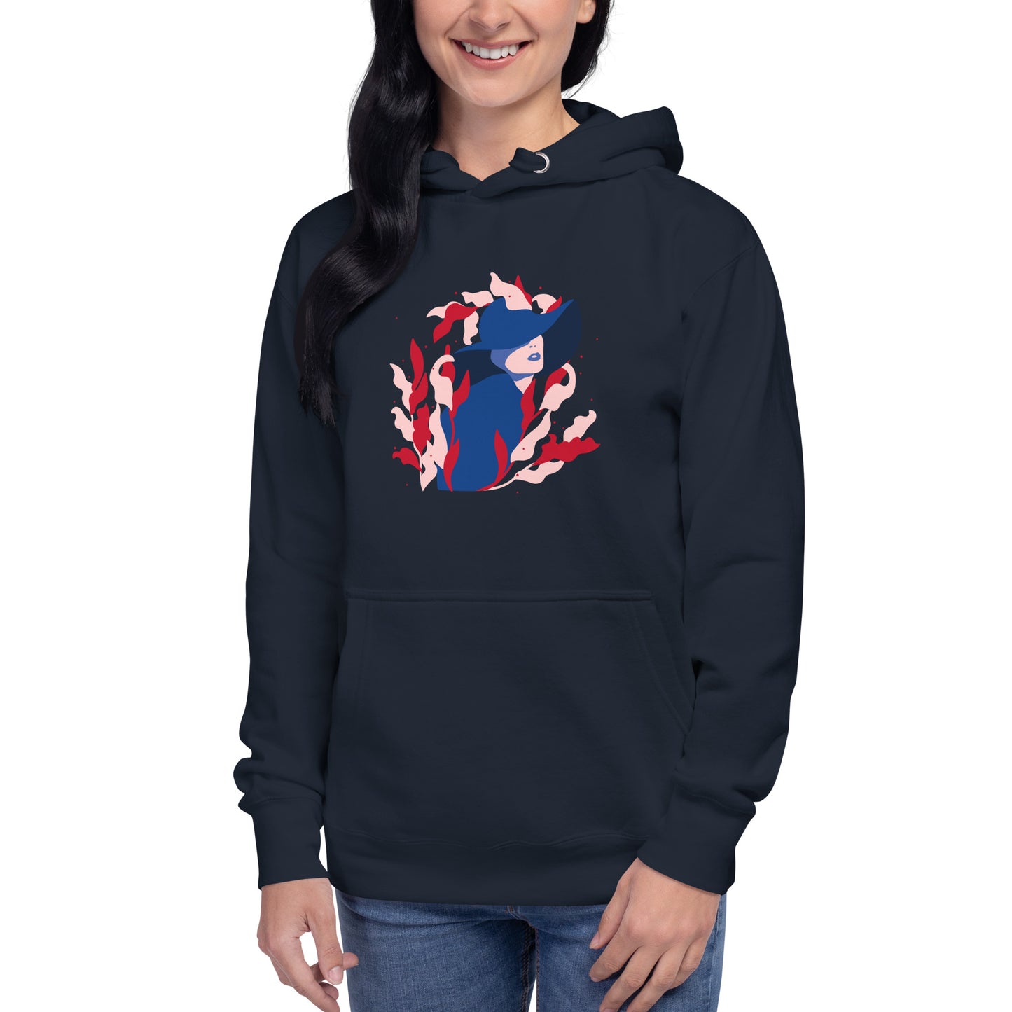 Premium Cotton Hoodie with Surrounded by Nature Print