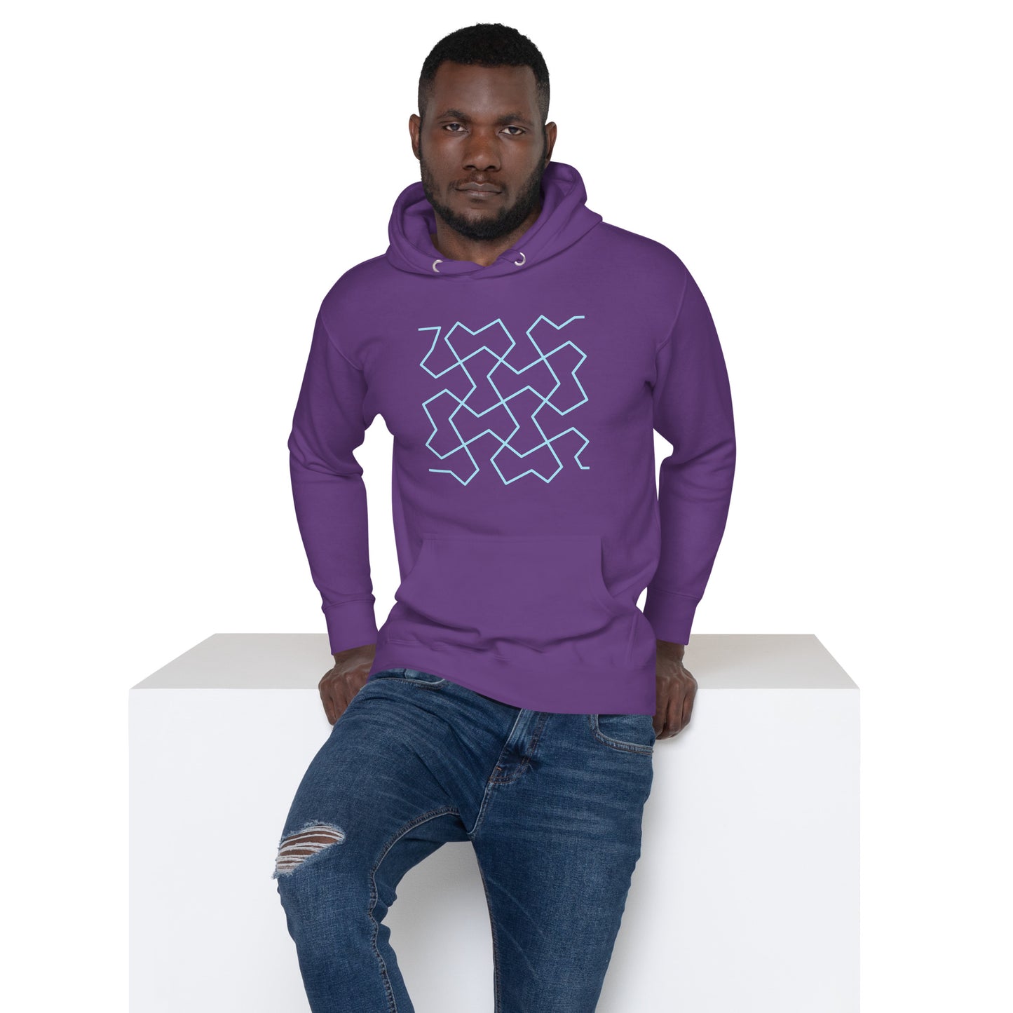 Premium Cotton Hoodie with Geometric Print