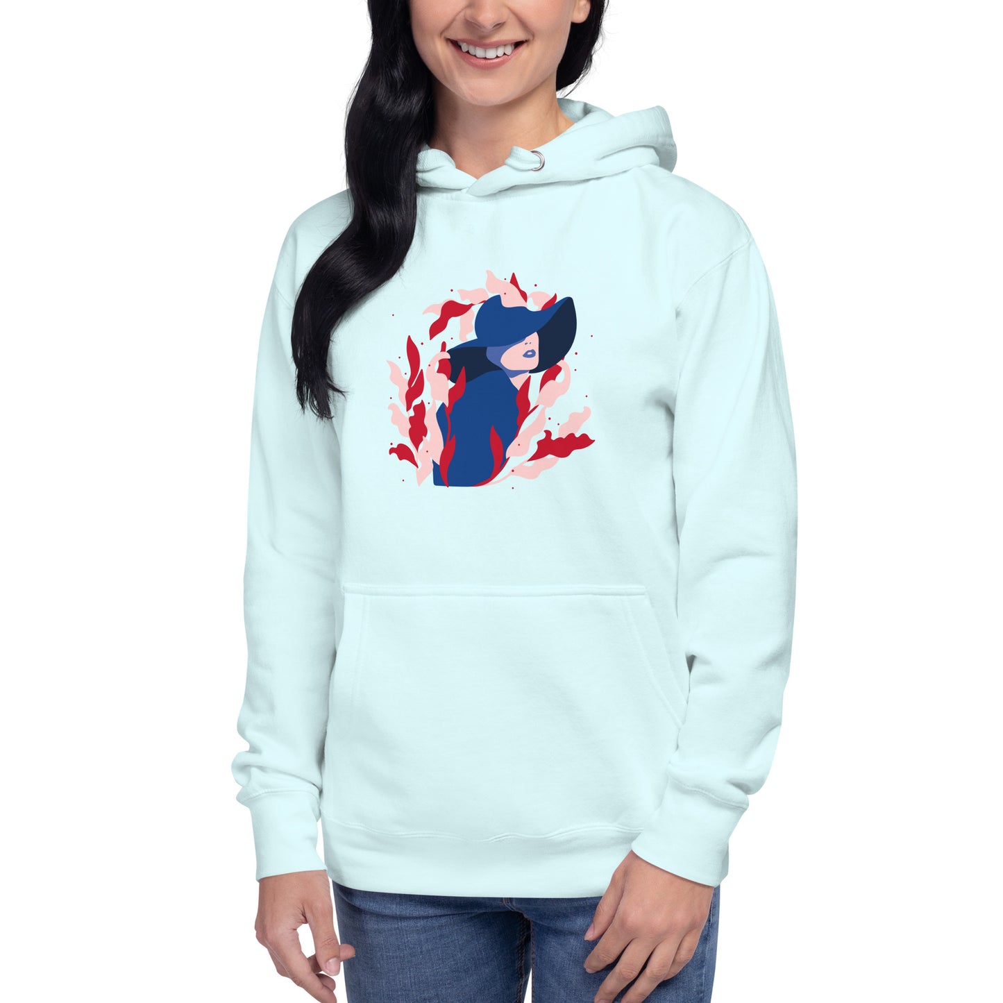 Premium Cotton Hoodie with Surrounded by Nature Print