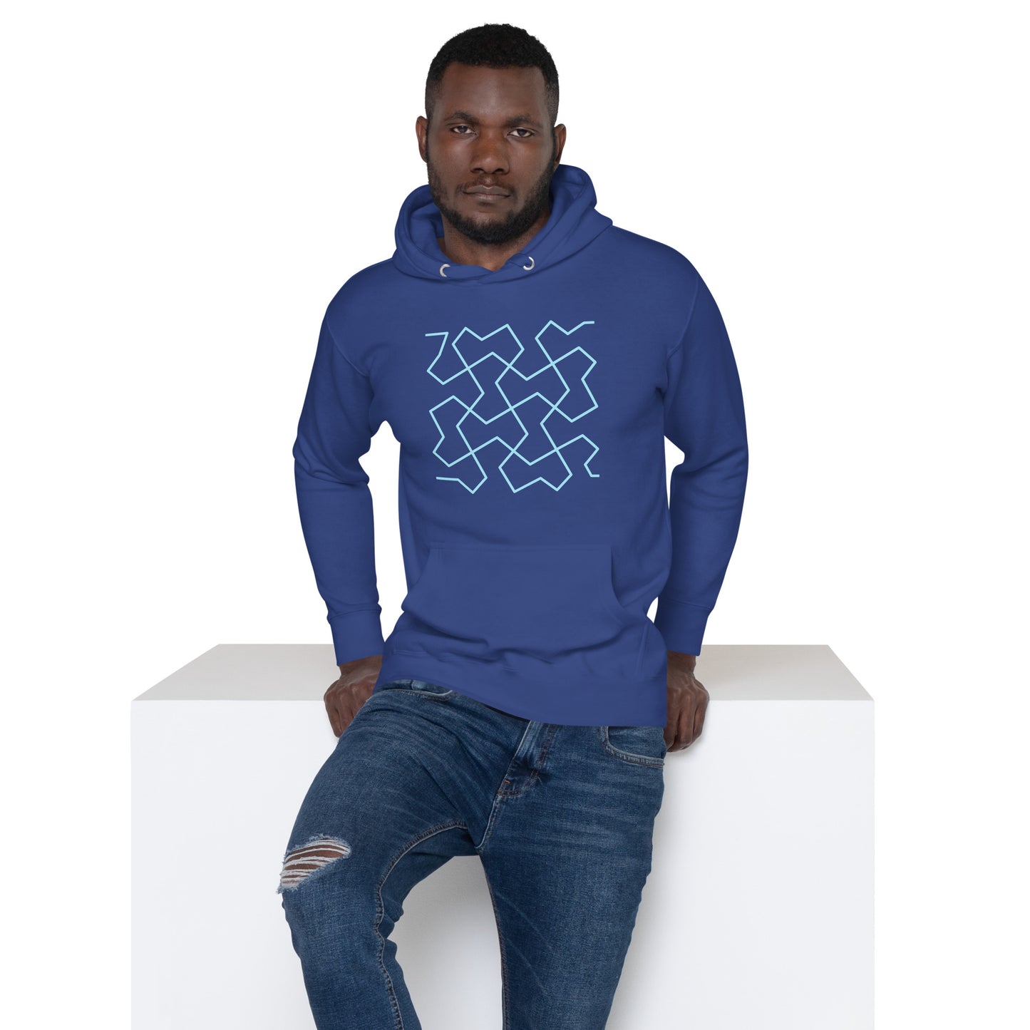 Premium Cotton Hoodie with Geometric Print