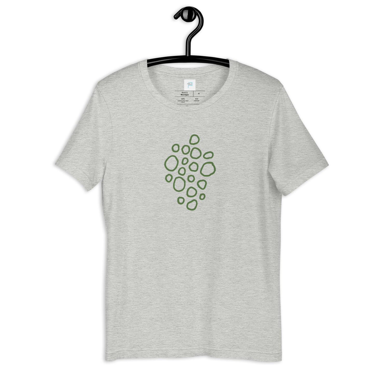 Grey Soft Cotton T-Shirt with Bubbles Print