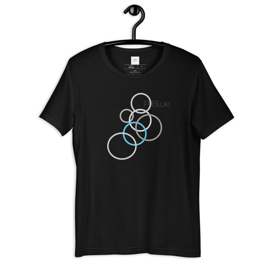 Black Soft Cotton T-Shirt with Abstract Circles Print