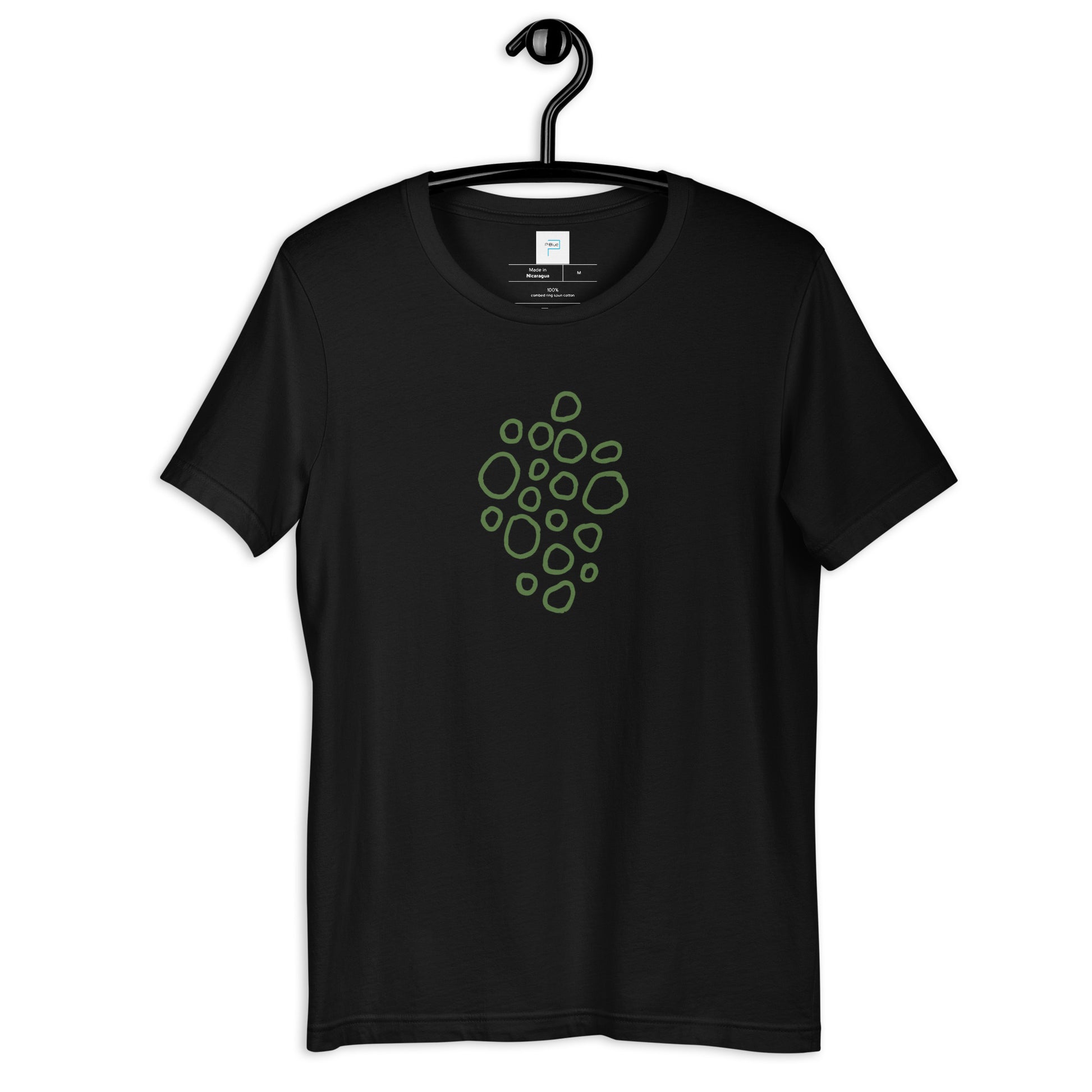 Black Soft Cotton T-Shirt with Bubbles Print