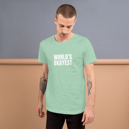 Soft Cotton T-Shirt with World's Okayest Print