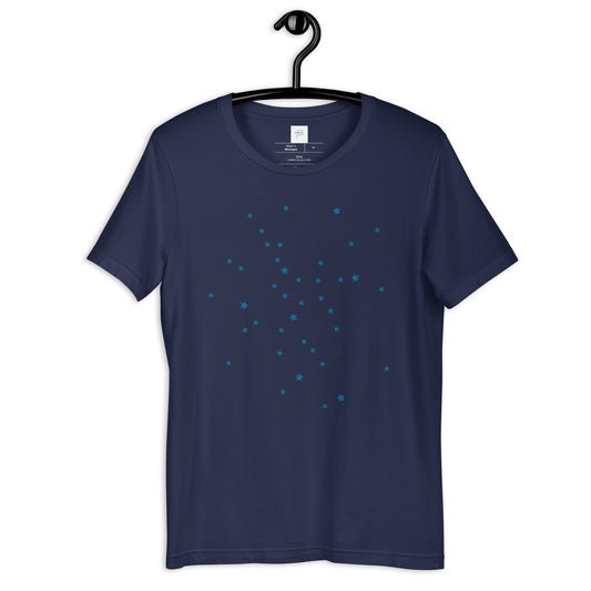 Navy Soft Cotton T-Shirt with Space Stars Print