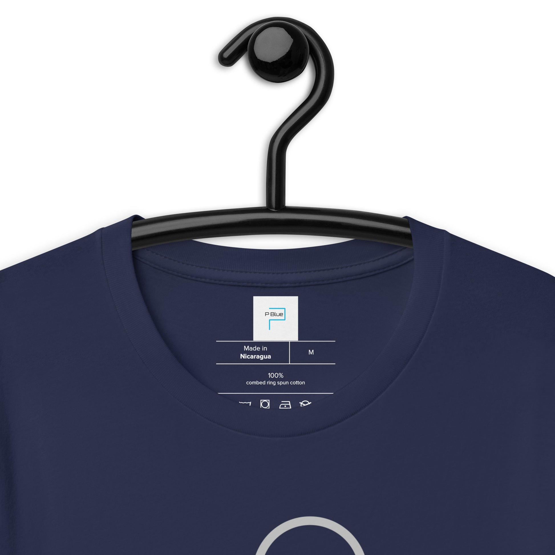 Soft Cotton T-Shirt with P Blue Abstract Circles Print