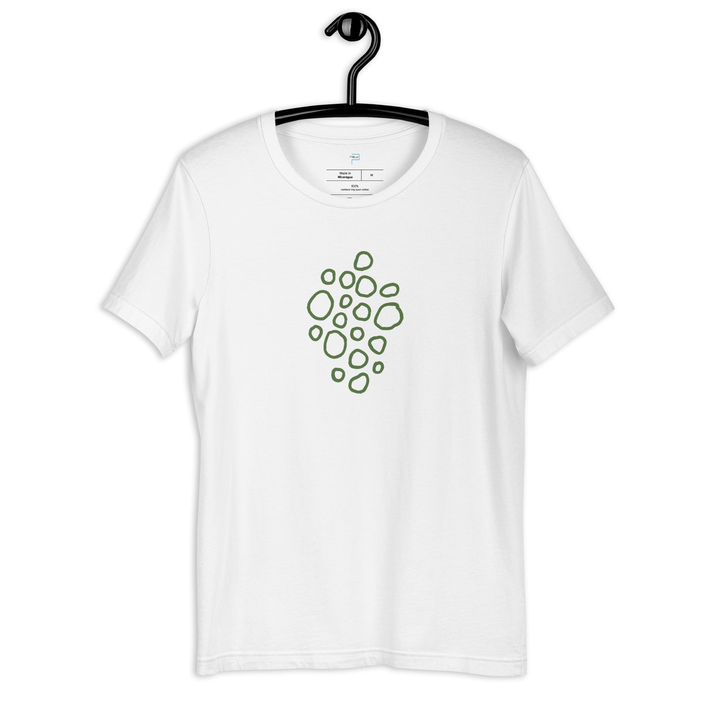 White Soft Cotton T-Shirt with Bubbles Print