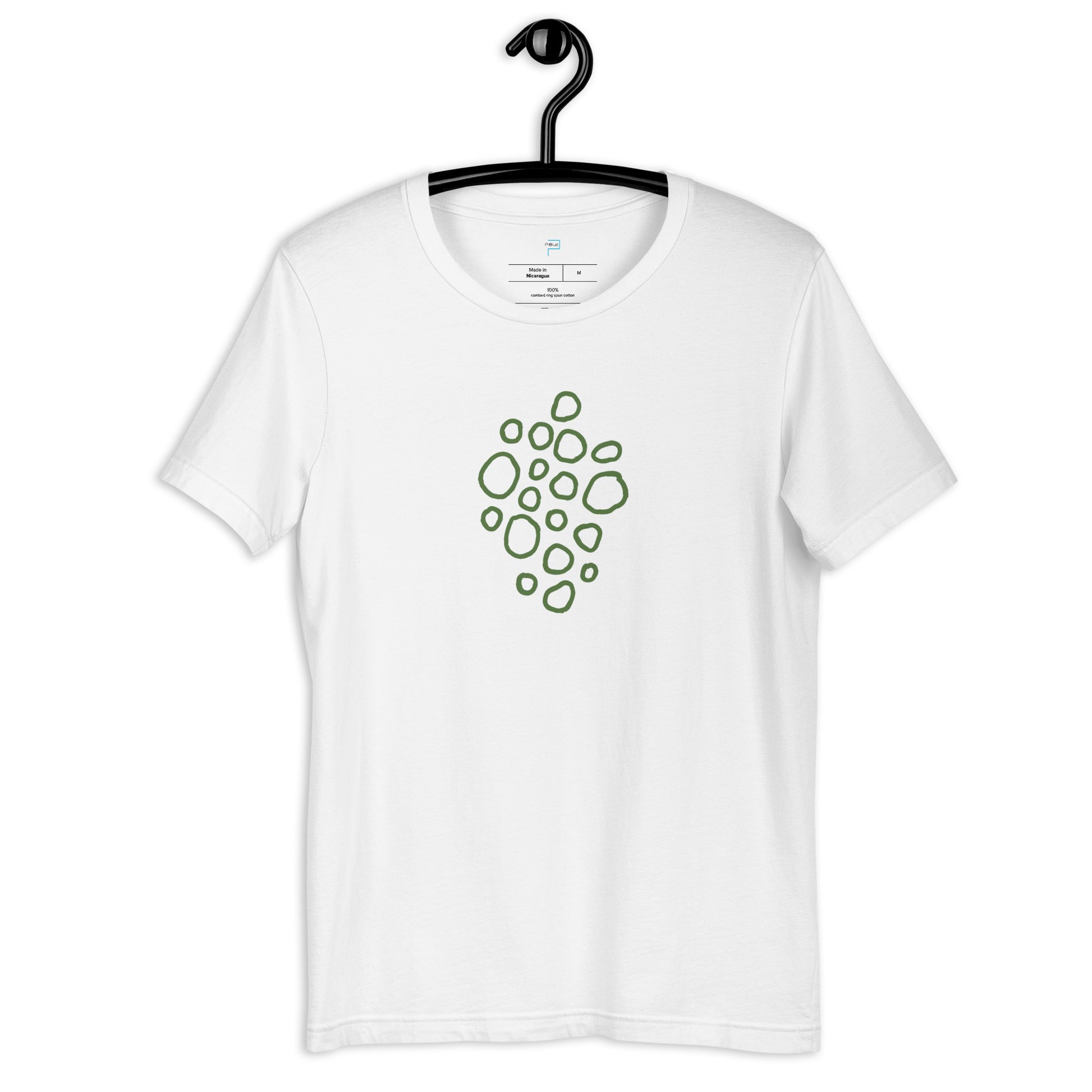 White Soft Cotton T-Shirt with Bubbles Print