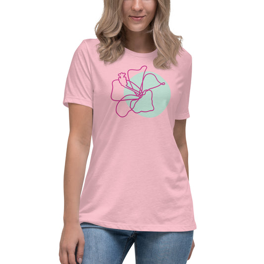 Floral Pink Soft Relaxed Fit T-Shirt